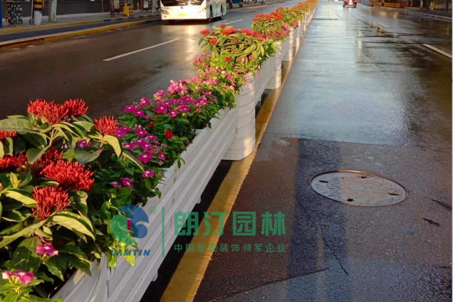 上海進博會道路綠化花箱