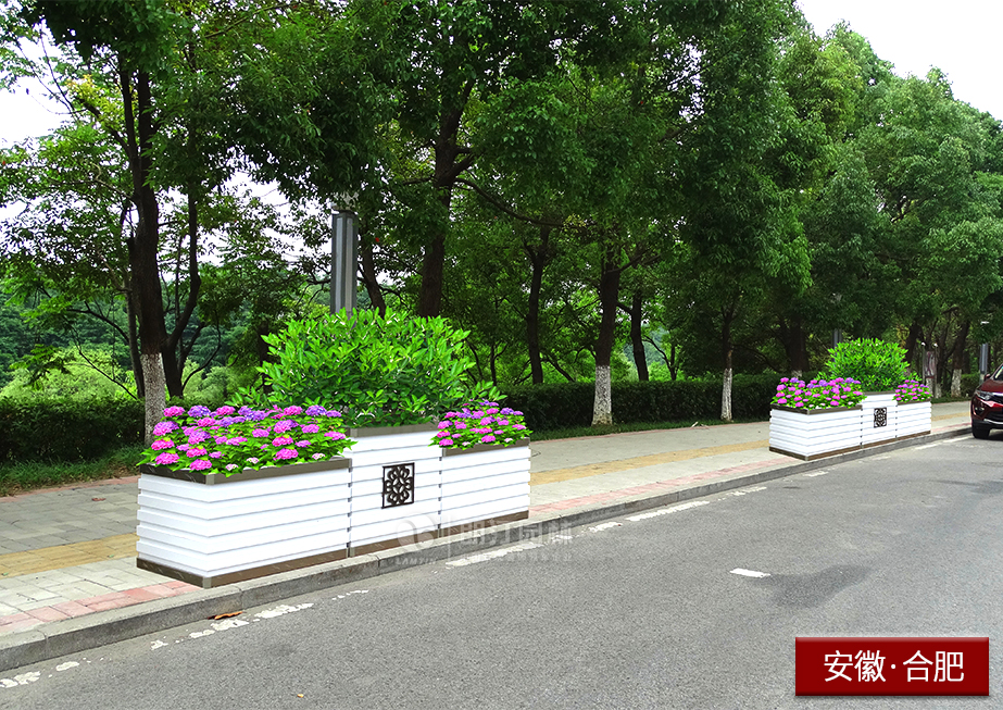 安徽合肥道路兩側綠化花箱