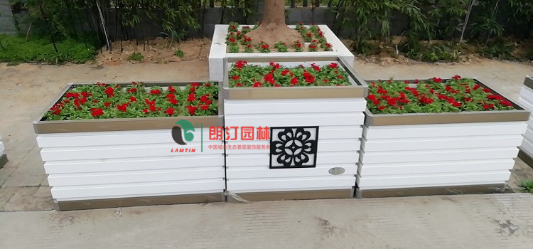 河南商城辦公園區綠化花箱