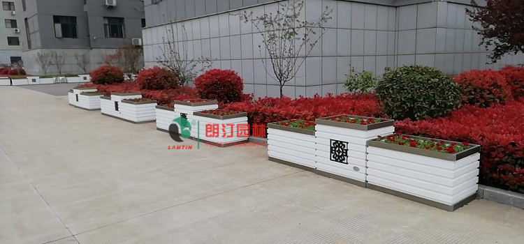 河南商城辦公園區綠化花箱