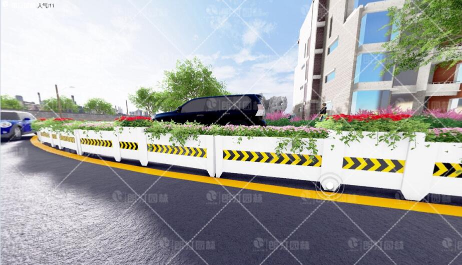 朗汀市政馬路花箱圖片