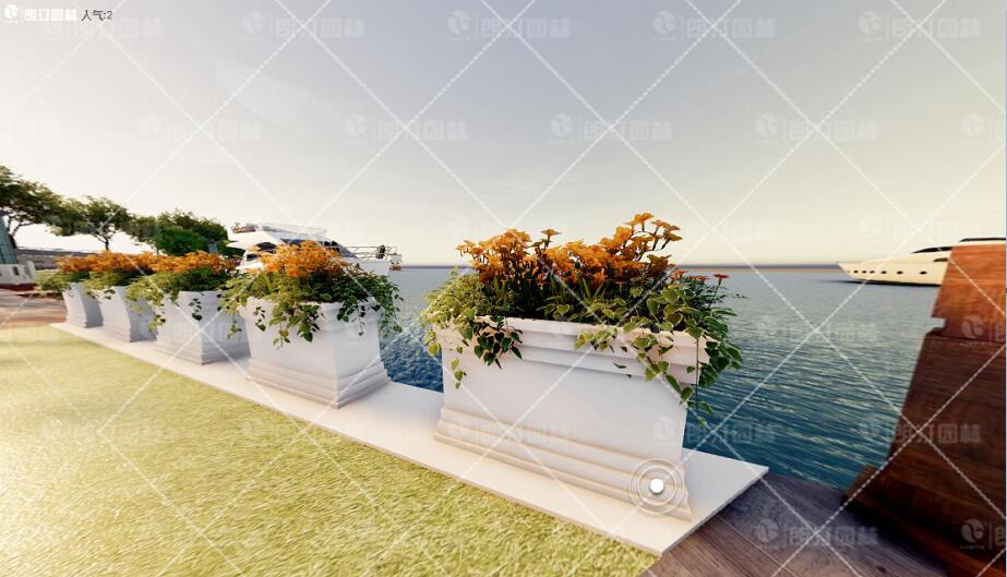 安徽河道兩邊花箱圖片