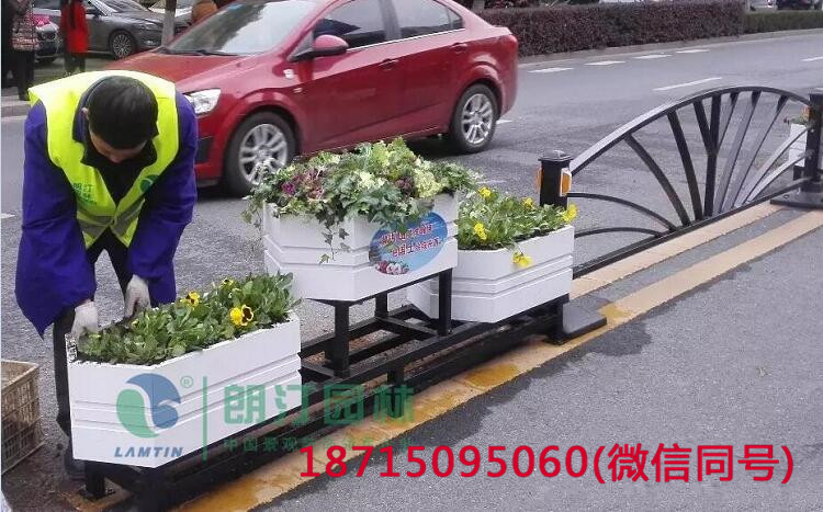 朗汀園林道路景觀花箱打造巢湖生態家園建設
