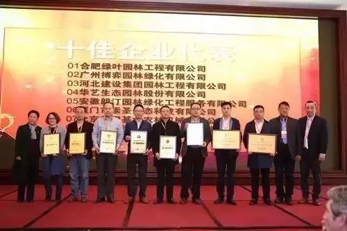 全國十佳園林科技創新企業獎